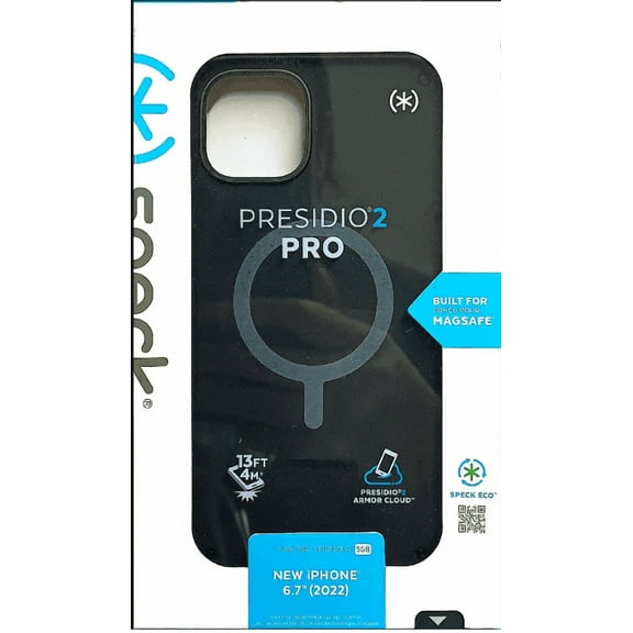 Speck Presidio2 Pro MagSafe Compatible Cell Phone Case for Apple iPhone 14 Plus, Clear