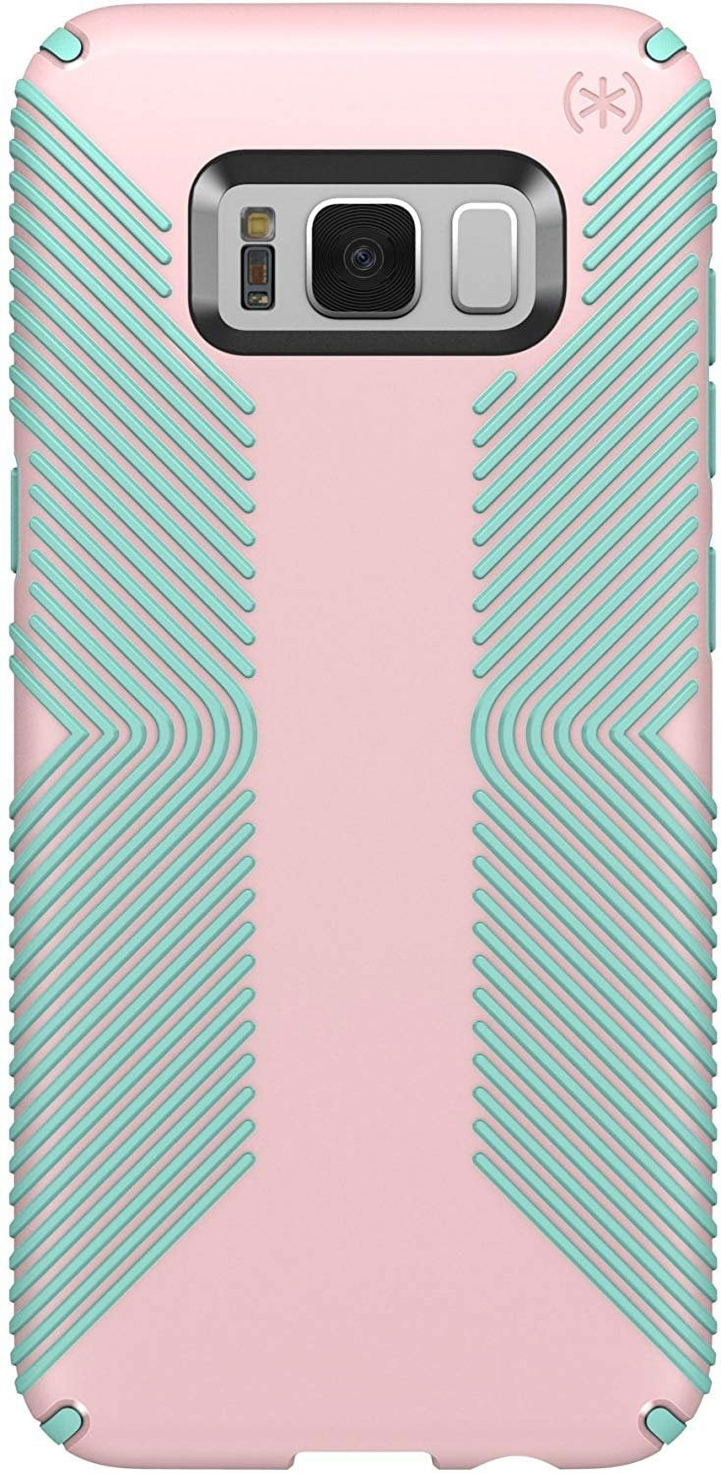 Speck Products Presidio Grip Cell Phone Case for Samsung Galaxy S8 Plus - Quartz Pink/Aloe Green Speck Products Presidio Grip Cell Phone Case for Samsung Galaxy S8 Plus - Quartz Pink/Aloe Green