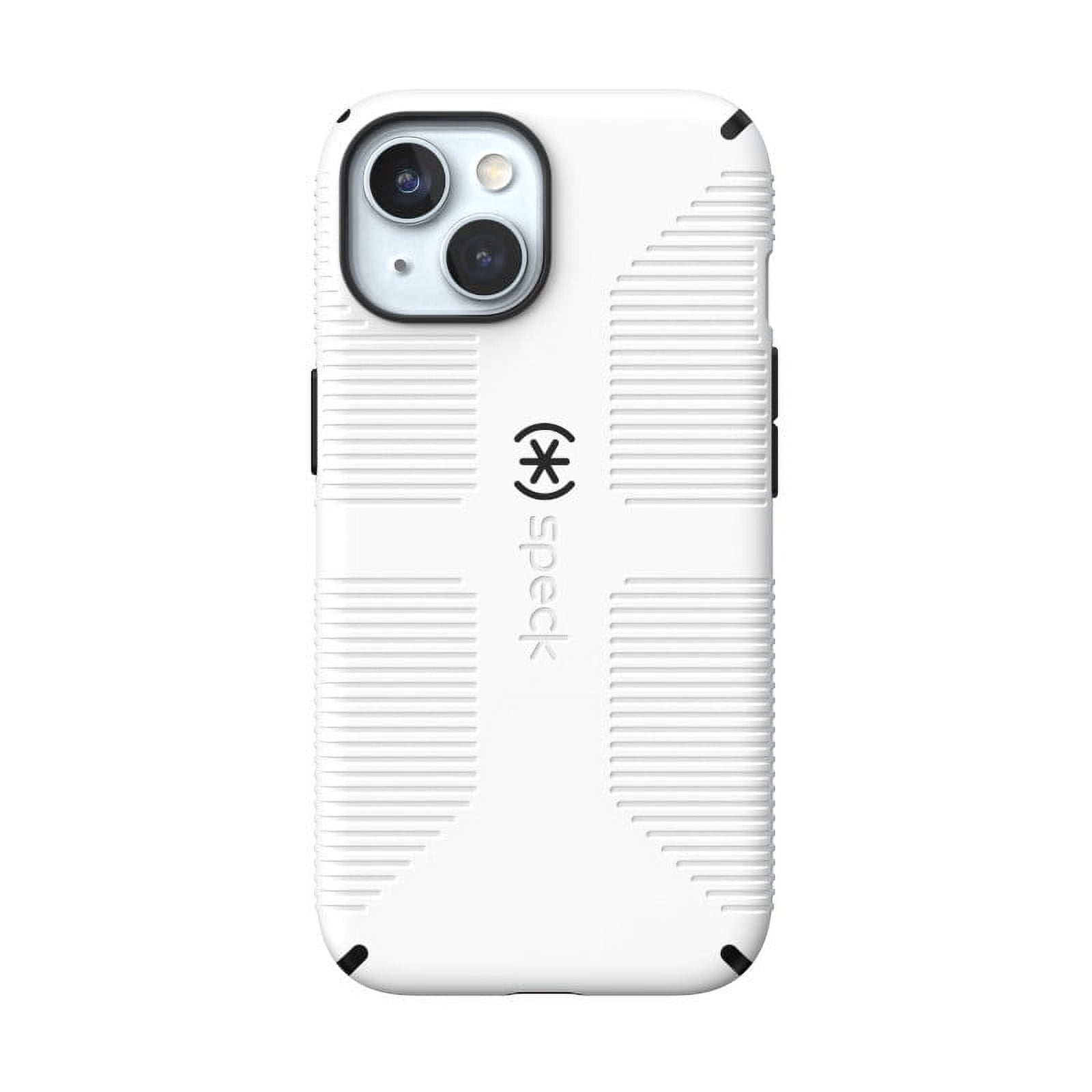 Speck Slim Cell Phone Case with MagSafe for Apple iPhone 16e and iPhone 15 Black & White