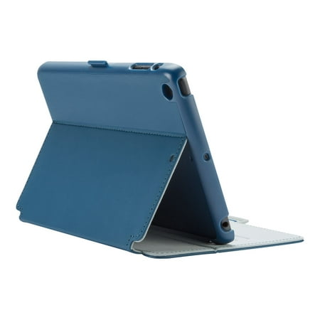 Speck - StyleFolio Case for Apple® iPad® mini, iPad mini 2 and iPad mini 3 - Deep Sea Blue/Nickel Gray