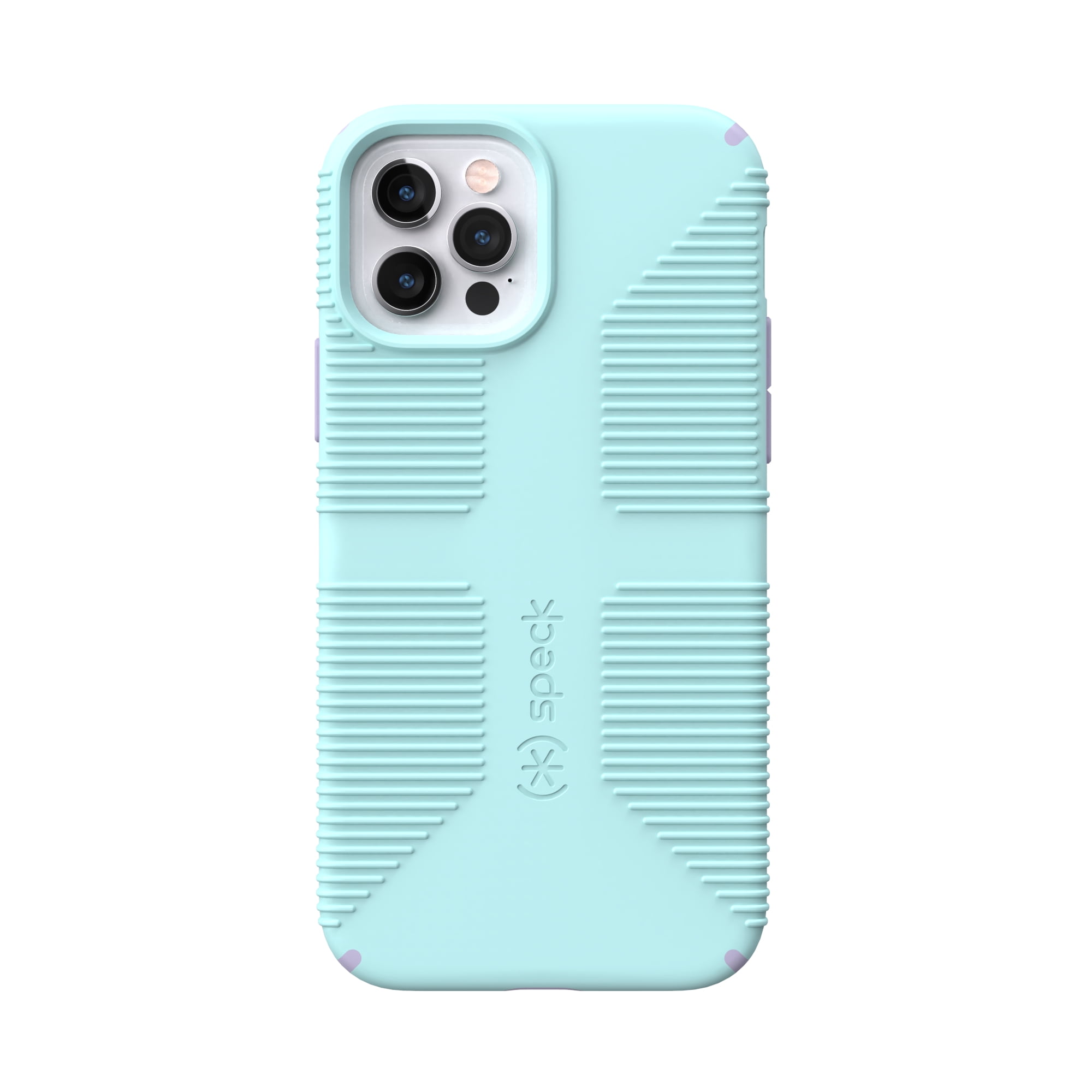 Speck iPhone 12 Pro Candyshell Grip phone case in Cyan and Lilac