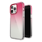 Speck Clear iPhone 14 Pro Max Case - Drop Protection, Scratch Resistant Dual Layer Slim Phone Case for 6.7 Inch iPhones - Anti-Yellowing & Anti-Fade Case - Ombre Digital Pink Fade/Clear GemShell