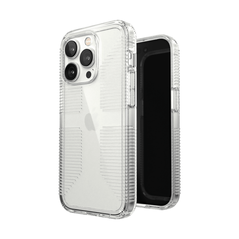 Speck iPhone 14 Pro Gemshell Grip Case, Clear, Anti