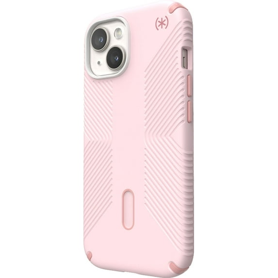 Speck iPhone 15 Case-Presidio2 Grip-ClickLock-MagSafe-6.1 Inch Phone Case-Nimbus Pink/Dahlia Pink/Strawberry Milk
