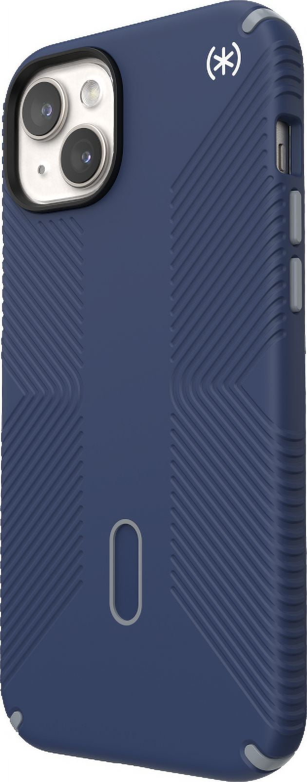 Speck iPhone 15 Plus Case-Presidio2 Grip-ClickLock-MagSafe-6.7 Inch Phone Case-Coastal Blue/Dust Grey/White