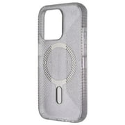 Speck iPhone 15 Pro Case-Presidio Lux Grip-ClickLock-MagSafe-6.1 Inch Phone Case-Clear/Platinum Glitter