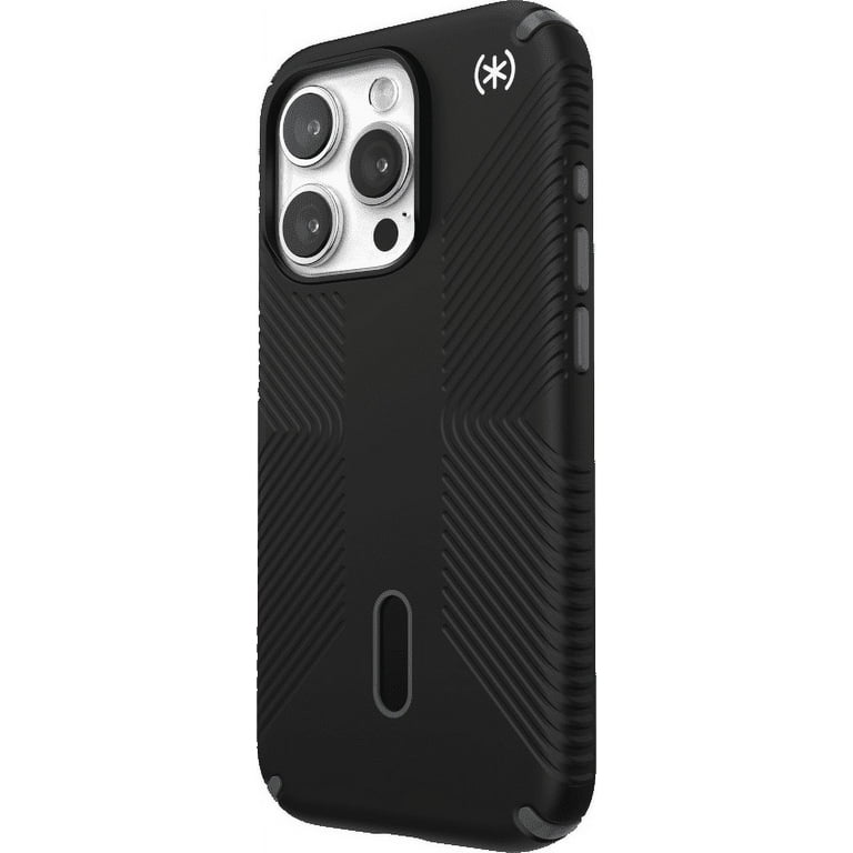 Speck iPhone 15 Pro Case-Presidio2 Grip-ClickLock-MagSafe-6.1 Inch Phone  Case-Black/Slate Grey/White
