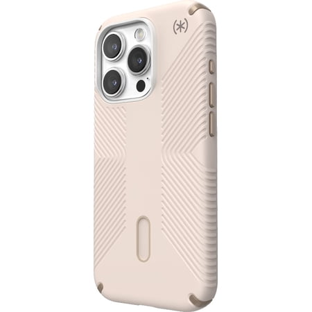 Speck iPhone 15 Pro Case-Presidio2 Grip-ClickLock-MagSafe-6.1 Inch Phone Case-Bleached Bone/Heirloom Gold/Hazel Brown