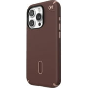 Speck iPhone 15 Pro Case-Presidio2 Pro-ClickLock-MagSafe-6.1 Inch Phone Case-New Planet/Clay Tan/Warm Sand
