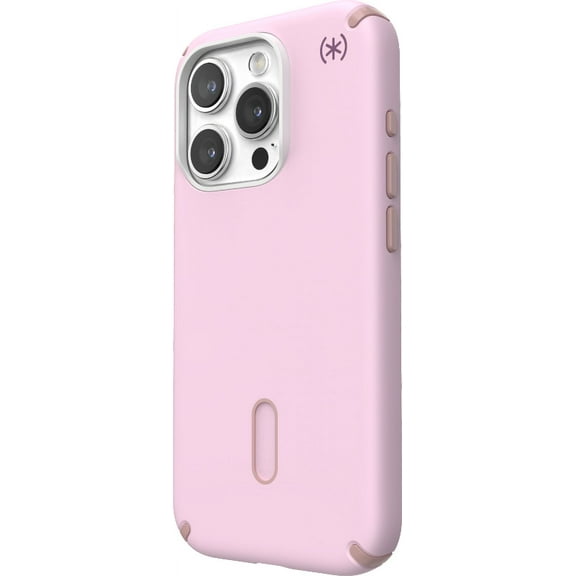 Speck iPhone 15 Pro Case-Presidio2 Pro-ClickLock-MagSafe-6.1 Inch Phone Case-Soft Lilac/Carnation Petal/Rouge Pink