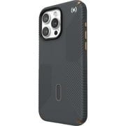 Speck iPhone 15 Pro Max Case-Presidio2 Grip-ClickLock-MagSafe-6.7 Inch Phone Case-Charcoal Grey/Cool Bronze/White