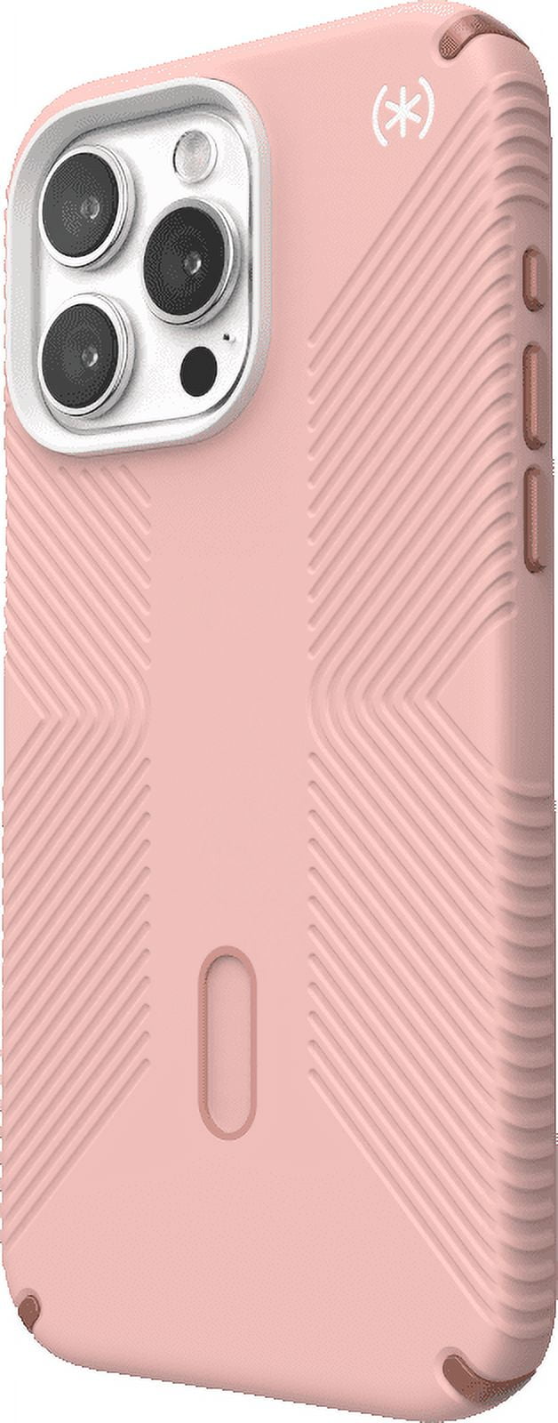 Speck iPhone 15 Pro Max Case-Presidio2 Grip-ClickLock-MagSafe-6.7 Inch Phone Case-Dahlia Pink/Rose Copper/White