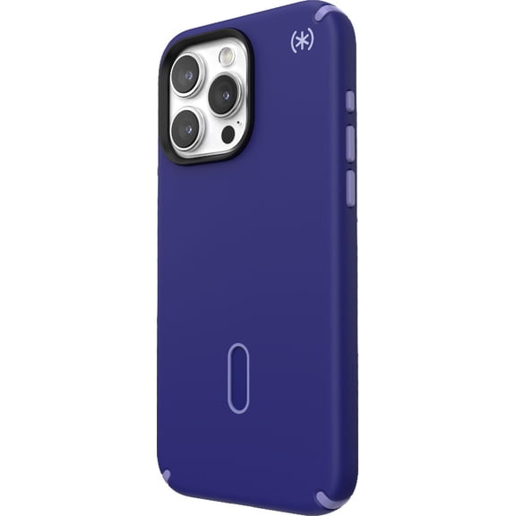 Speck iPhone 15 Pro Max Case-Presidio2 Pro-ClickLock-MagSafe-6.7 Inch Phone Case-Future Blue/Purple Ink/Sky Purple