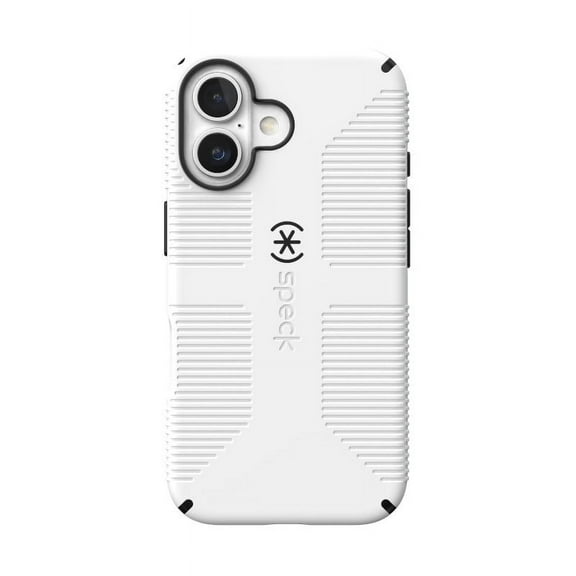 Speck iPhone 16 CandyShell Grip with MagSafe in White and Black