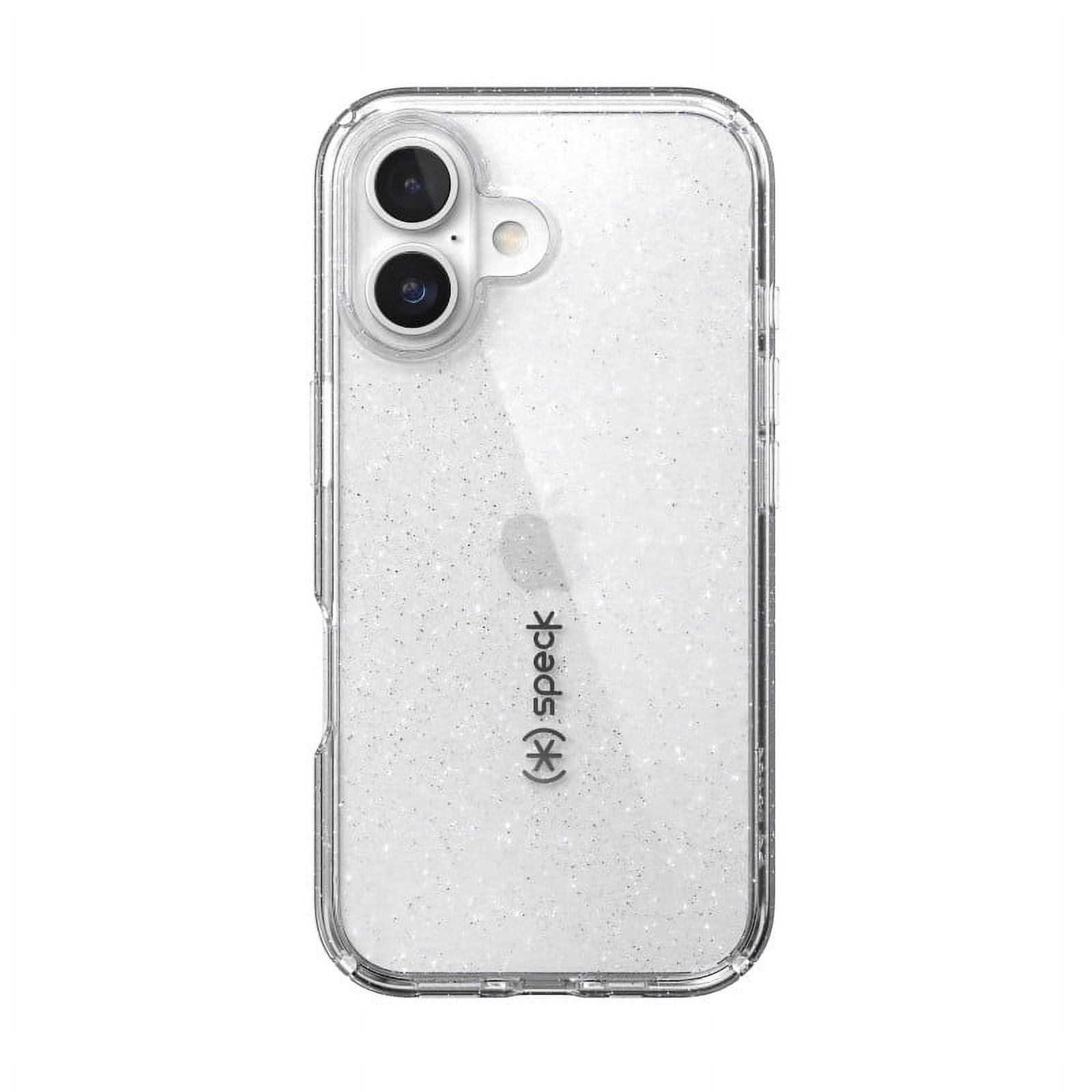 Speck iPhone 16 Gemshell Lux in Clear and Platinum Glitter