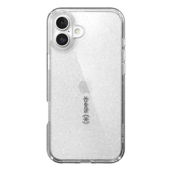 Speck iPhone 16 Plus Gemshell Lux in Clear and Platinum Glitter