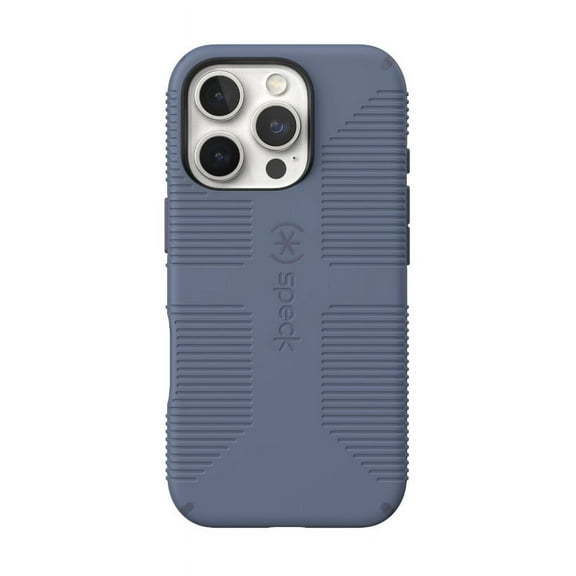 Speck iPhone 16 Pro Candyshell Grip with Magsafe in Mystery Blue and Faded Denim