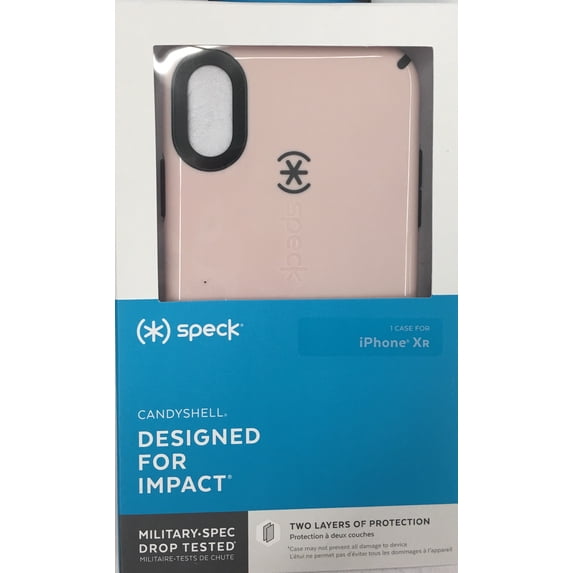 Speck iPhone Xr GemShell Phone Case, Quartz Pink & Slate Grey