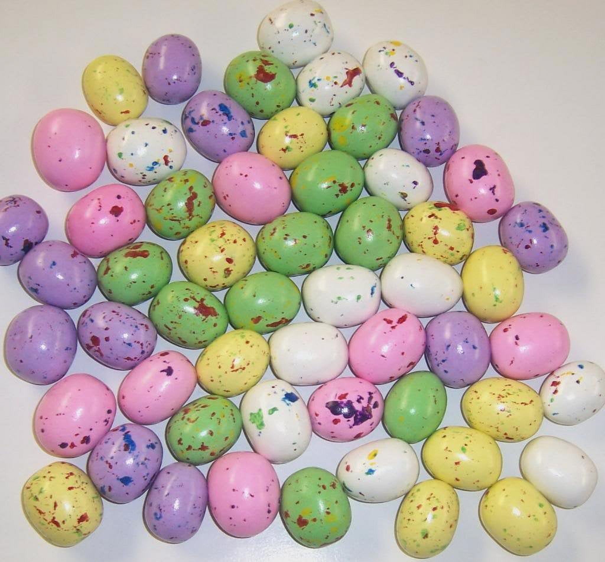 Speckled Colored Chocolate Malted Easter Eggs in a 1 Pound White Bakery