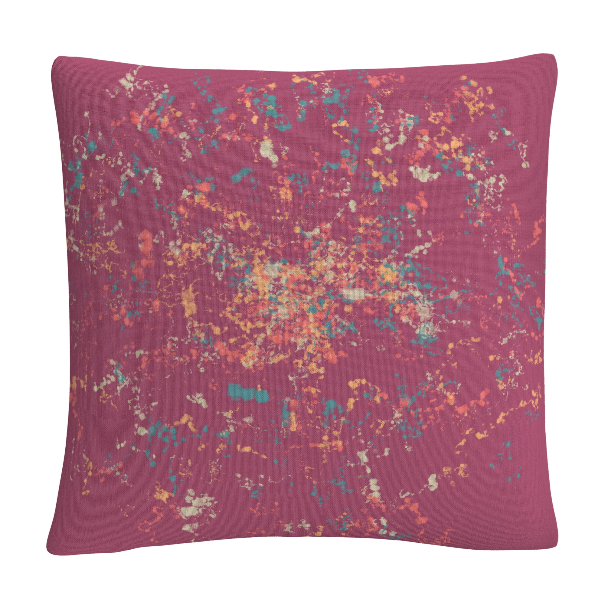 Speckled Colorful Splatter Abstract 8 By Abc 16 X 16 Decorative Throw Pillow