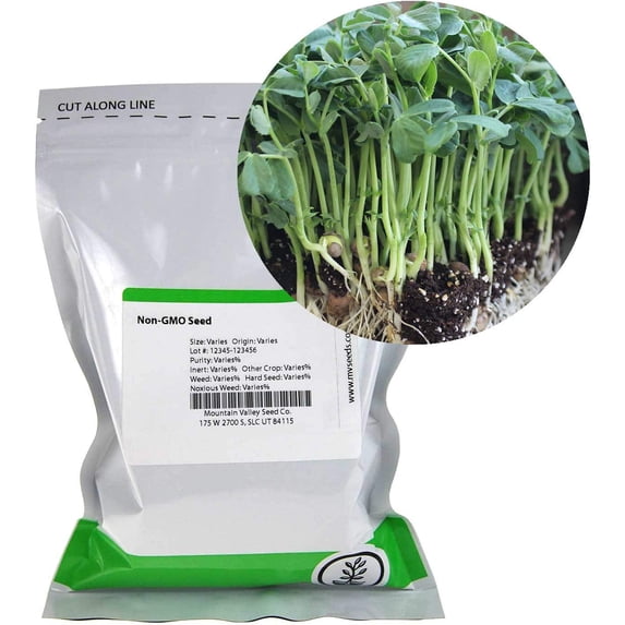 Speckled Pea Sprouting Seeds - 1 Lbs - Certified Organic, Non-GMO Green Pea Sprout Seeds - Sprouts & Microgreens