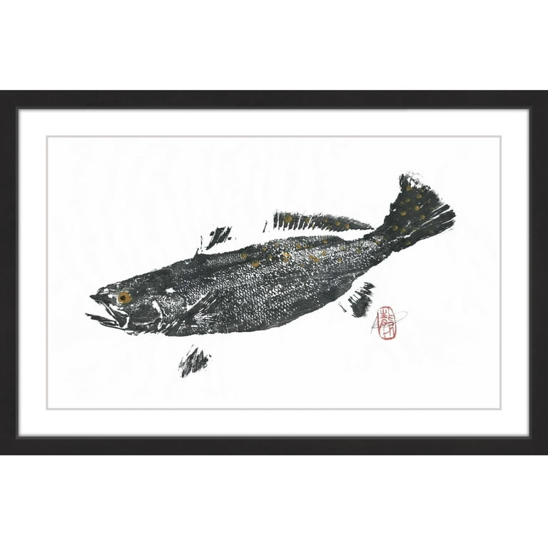Speckled Trout Framed Painting Print