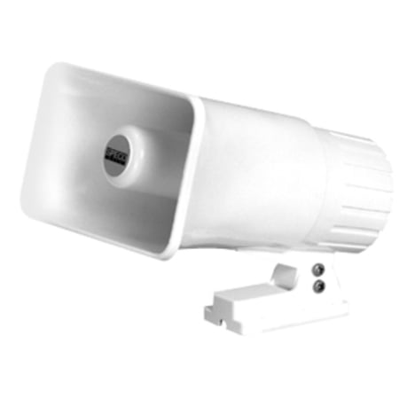 White Contemporary Speco Weatherproof Speaker and Horn