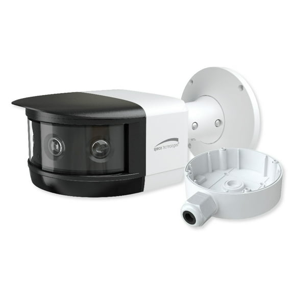 Speco O8FBMS1 8MP Panoramic IP Camera with Flexible Intensifier, Analytics and Junction Box