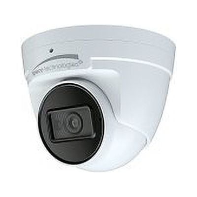 Speco O8VT3 8MP IR Turret IP Camera with Line Crossing and Intrusion Detection, 2.8mm Fixed Lens, White