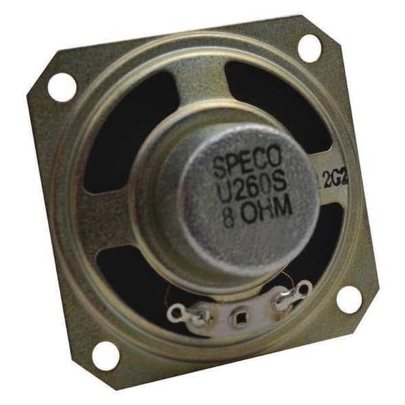 Speco Technologies Mini Speaker 2" Square 8 Ohm 0.2W 92dB Passive Surface Mount Black Steel Paper