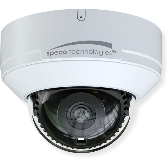 Speco-Technologies O4VD2 4MP Network PoE Dome IP Camera, TAA IP Camera, Outdoor Vandal Proof, 2.8mm Wide Angle, 65ft Night Vision, H.265, Compatible with Speco System, NDAA Compliant