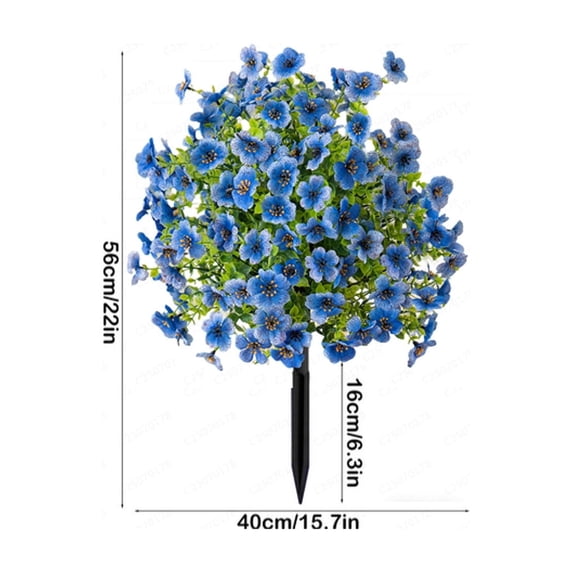 Specollect 1 Pcs Artificial Flower Stakes Outdoor Decor, Realistic Wildflower Arrangement with Stakes for Garden Patio Yard, Vibrant Fade-Resistant Blooms