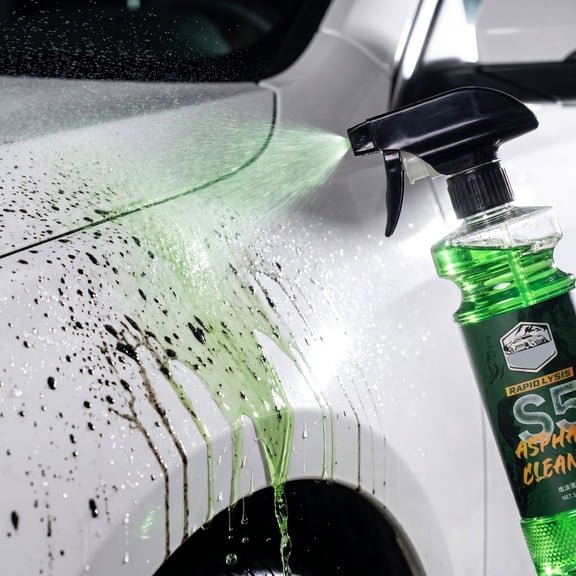 Specollect 1 Pcs Asphalt Remover for Cars, Powerful Tar Cleaner Removes Oil Stains Black and Yellow Spots, Paint-Safe for Auto Exteriors Wheels Chassis 568ml
