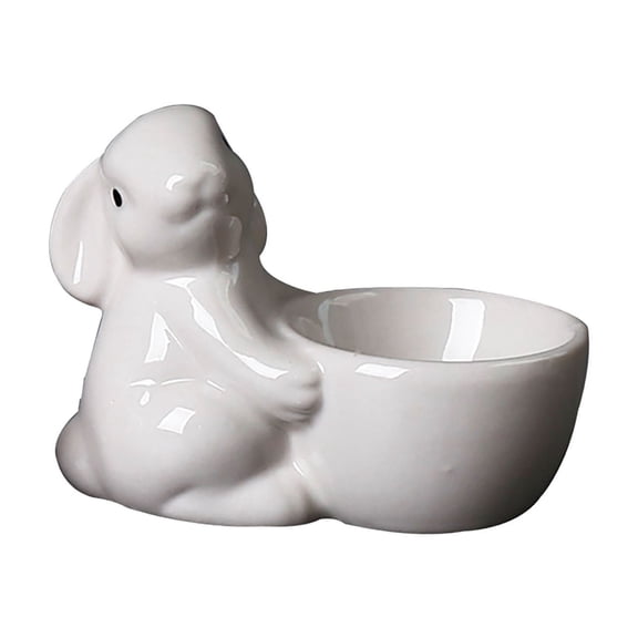 Specollect 1 Pcs Ceramic Animal Breakfast Tray with Handle, Cute Decorative Serving Platter for Dining Table, Kitchen, Living Room, Home Decor