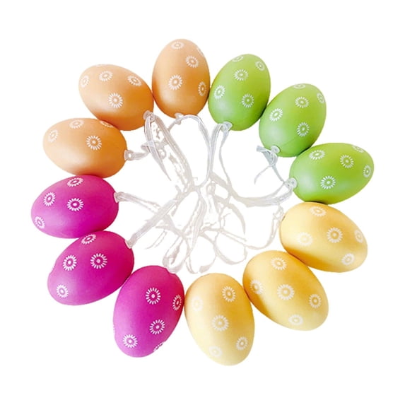 Specollect 1 Pcs Colorful Easter Eggs Decorations with Hanging Loop for Indoor Outdoor Table Decor, Festive Holiday Party Supplies, Spring Garden Ornaments