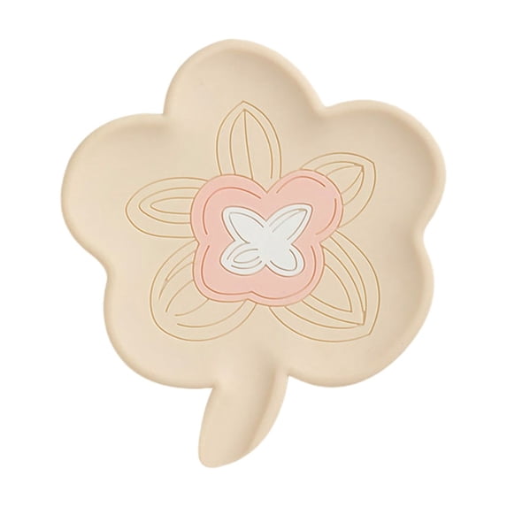Specollect 1 Pcs Floral Soap Dish with Drainage Groove for Bathroom Sink, Decorative Soap Holder Tray, Non-Slip Soap Saver for Kitchen Countertop and Vanity