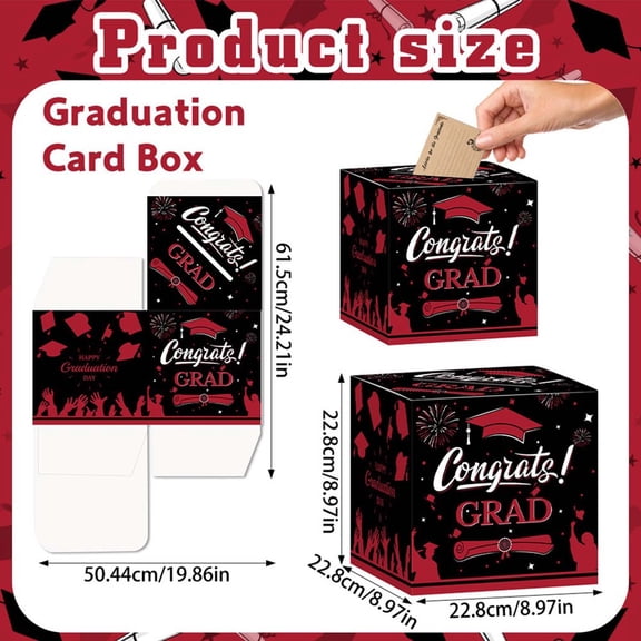 Specollect 1 Pcs Graduation Season Decorative Voting Box for Ceremony Party Events, Elegant Keepsake Ballot Collection Container with Lid, Commencement Celebration Polling Station Decor
