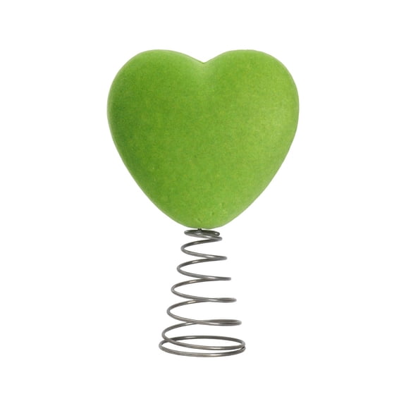 Specollect 1 Pcs Heart Spring Tree Topper with Star Ornaments for Christmas Decor, Green Festive Family Decoration