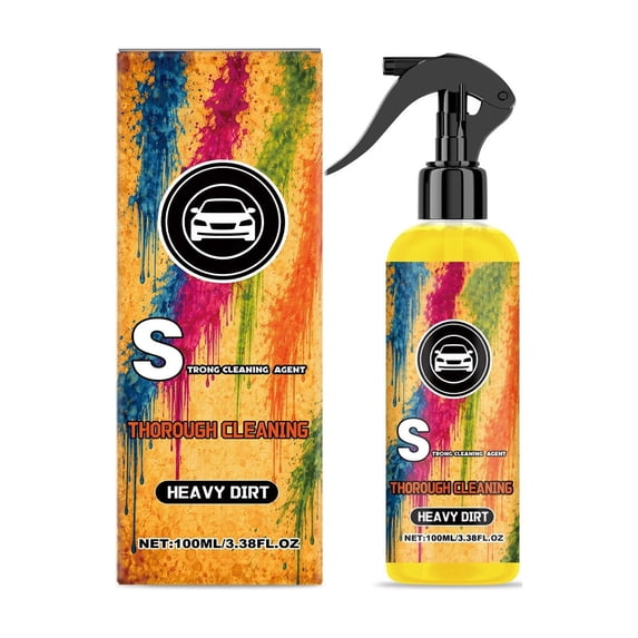 Specollect 1 Pcs Heavy Duty Car Cleaner Degreaser Spray for Engine Bay Interior Stains Multi-Surface Safe Effective Gel Formula Quick Rinse Waterless Wash Detailer 100ml