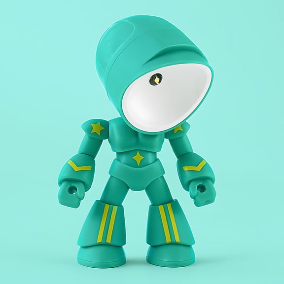 Specollect 1 Pcs Magnetic Robot Night Light, Adjustable Head & Angle, Touch Control, Cute Pet Decor for Room, Desk, Gift