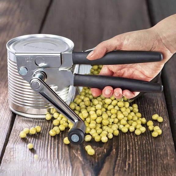 Specollect 1 Pcs Manual Can Opener for Smooth Cutting, Heavy Duty Crank for Arthritic Hands, Cushioned Grip for &Safe Opening Cans & Bottles, Ergonomic Kitchen Gadget Fixed