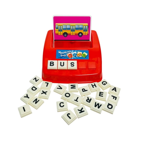Specollect 1 Pcs Matching Letter Game, Spelling Number Learning Toys, 2 in 1 Words Flash Cards Set for Toddlers, Educational Alphabet Puzzle