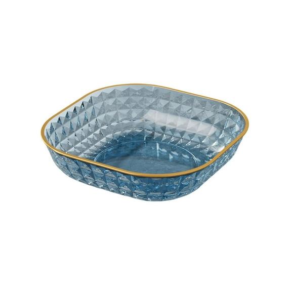 Specollect 1 Pcs Multi-Color Plastic Fruit Snack Tray, Large Capacity Candy Dish for Living Room Coffee Table, Household Kitchen Serving Platter