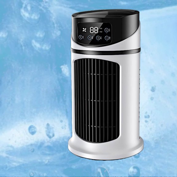 Specollect 1 Pcs Personal Cooler Fan with Humidifier, Portable Desktop Air Conditioner for Home Office, 5-Speed USB Desk Fan with Atomized Mist Detection