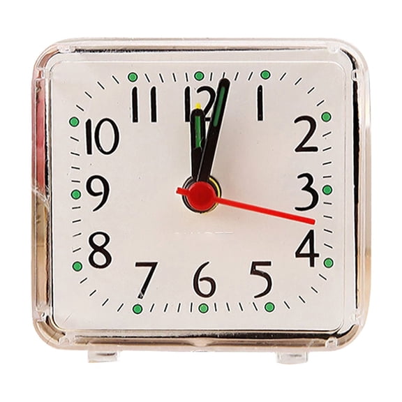 Specollect 1 Pcs Silent Alarm Clock for Bedroom, Minimalist Analog Clock for Students, Battery Operated Non-Ticking Table Clock with Continuous Movement