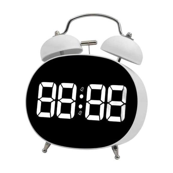 Specollect 1 Pcs Small Alarm Clock, Analog Alarm Clock for Bedroom, Silent Non-Ticking Clock Wake-Up Light with Nightlight, Desk Clock for Heavy Sleepers