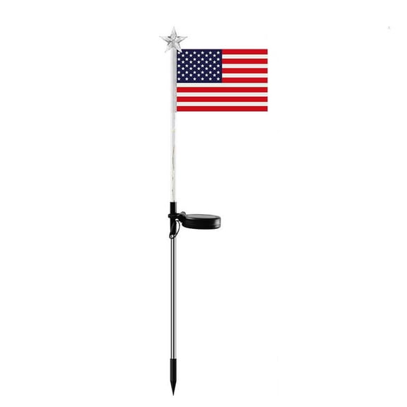 Specollect 1 Pcs Solar Flag Light, Auto On/Off Lamp for Garden Courtyard, Outdoor Decorative LED Light with Gradient Effect