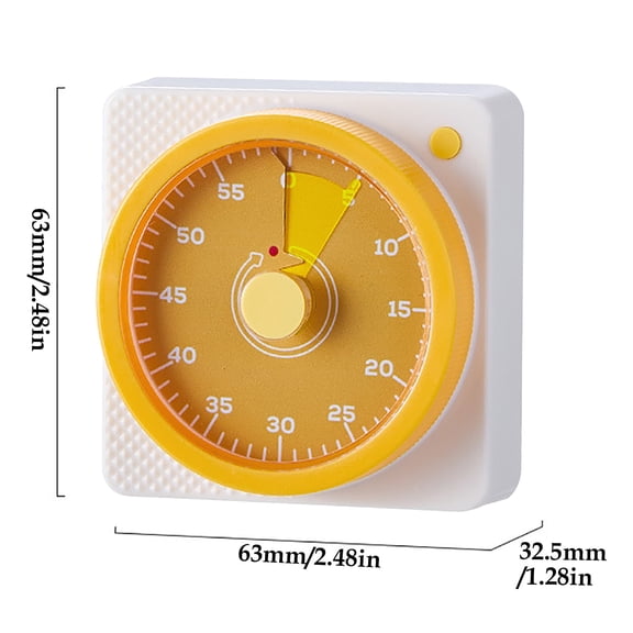 Specollect 1 Pcs Vintage Mechanical Kitchen Timer, Timer for Cooking, Workouts, Study, Portable with Stand & Magnetic Back
