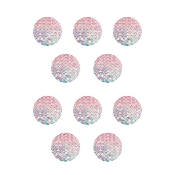 Specollect 10 Pcs Mermaid Scale Party Plates Cups Napkins Set for Under The Sea Themed Birthday Decor Disposable Tableware