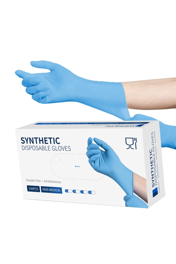 100pcs Disposable Exam Gloves, 6-mil, Heavy Duty Disposable Gloves, Cooking Gloves, Latex Free, Powder Free